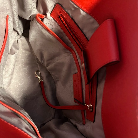 Michael Kors Red Leather Bag - Picture 5 of 7